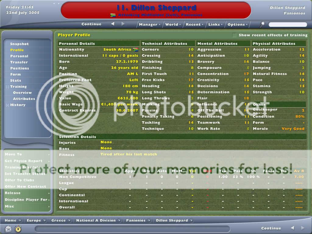 O Dillon Sheppard μιλάει για Manager Games, Fifa και όχι μόνο (10/2005)