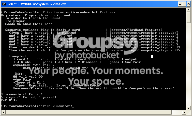 Failed Test Screenshot