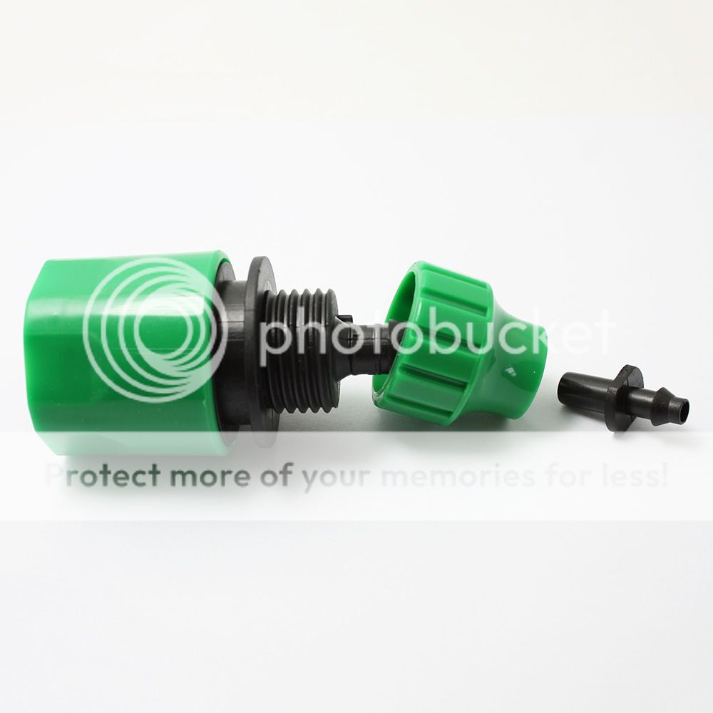 Green Water Tubing Pipe Adapters for Lawn Patio Garden Drip irrigation