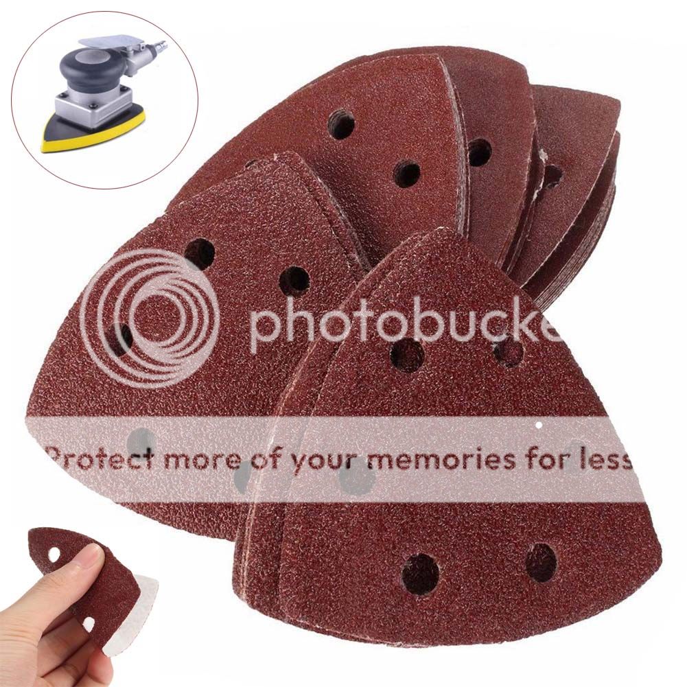 10pcs 90mm Triangle Mouse Sanding Discs Sheets Sander Pads Sandpaper 40