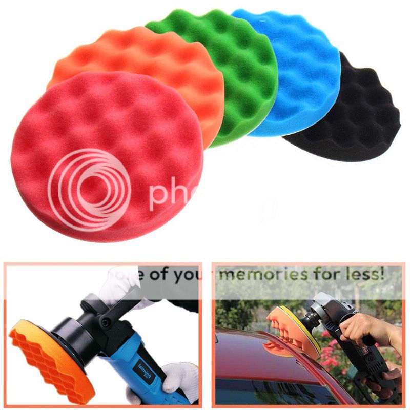 4Pcs 3//4//5//6//7 Inch Buffing Polishing Sponge Pads Kit for Car Polisher Buffer 6 Inch